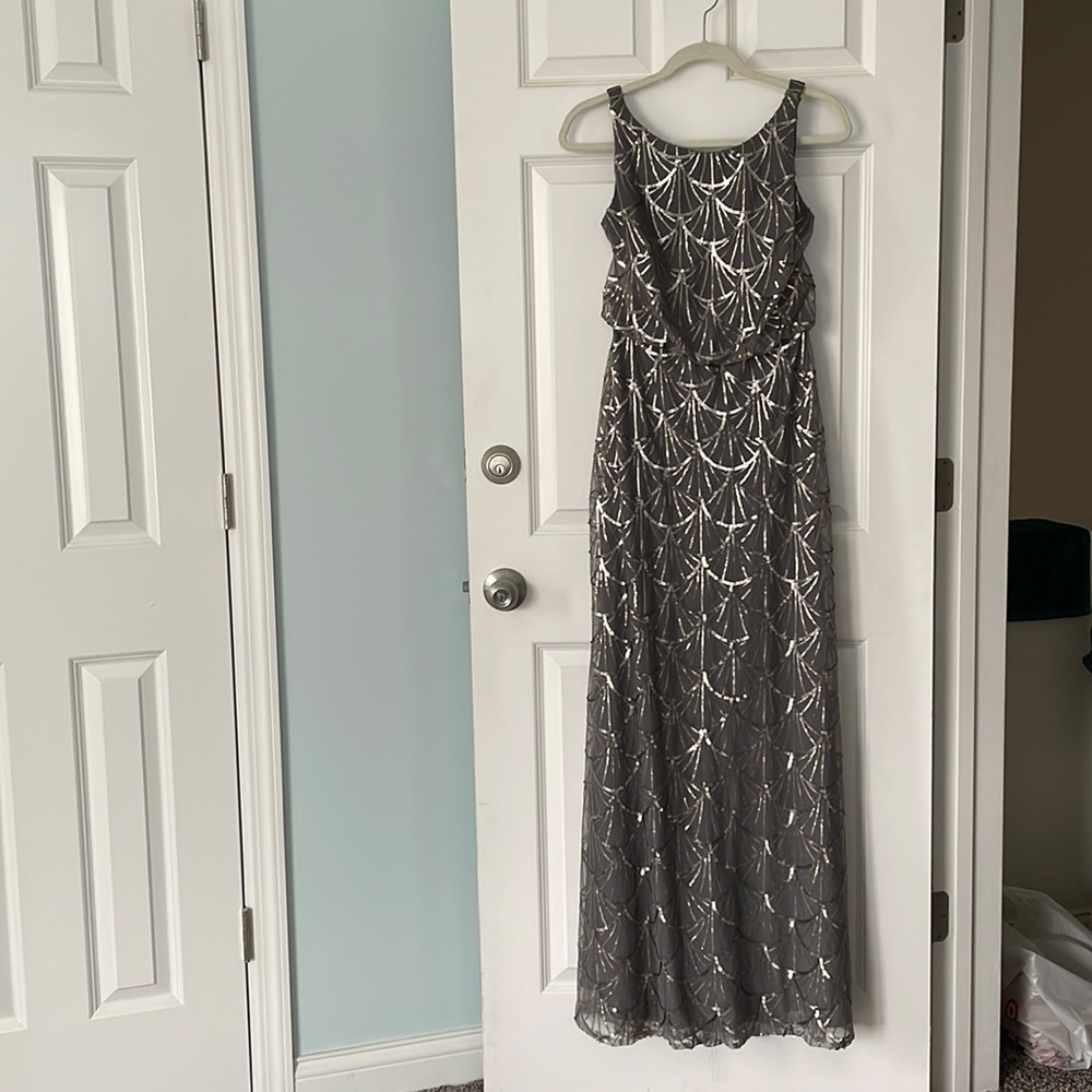 Scalloped Sequined Gown